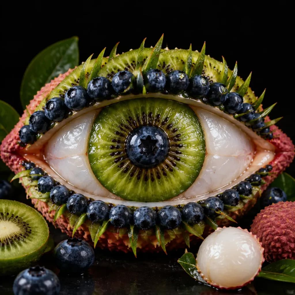 Surreal Fruit and Vegetable Organ Sculpture