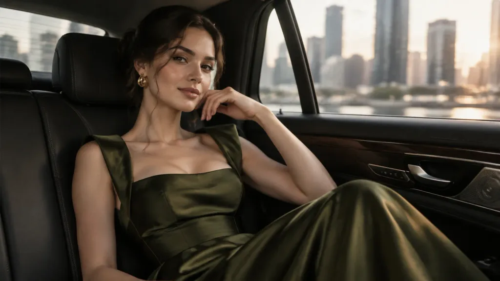 Retrato Cinematográfico de Moda em Carro de Luxo