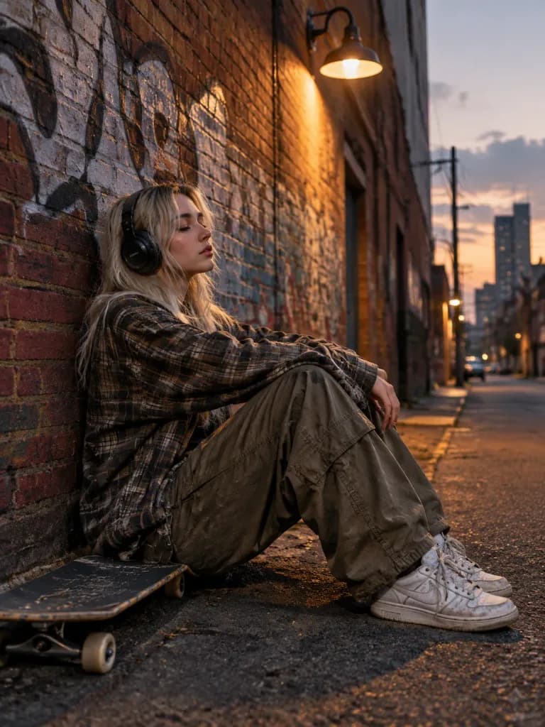 Introspective Street Portrait at Dusk