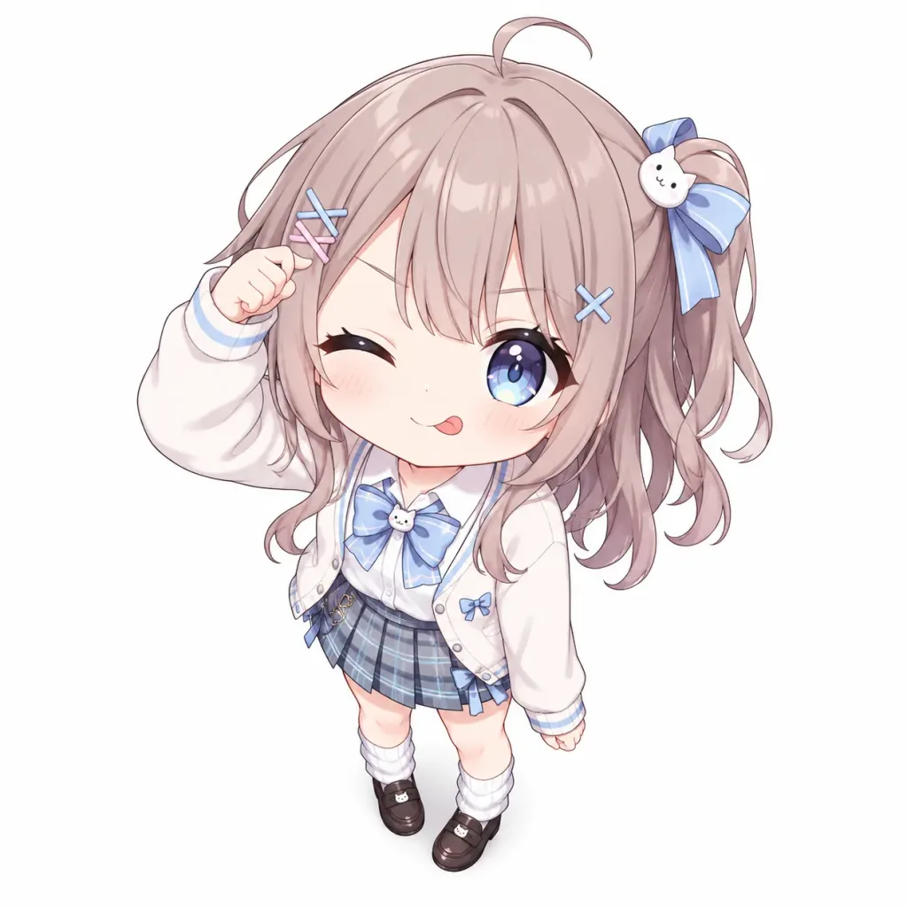 ちびキャラ てへぺろポーズ
