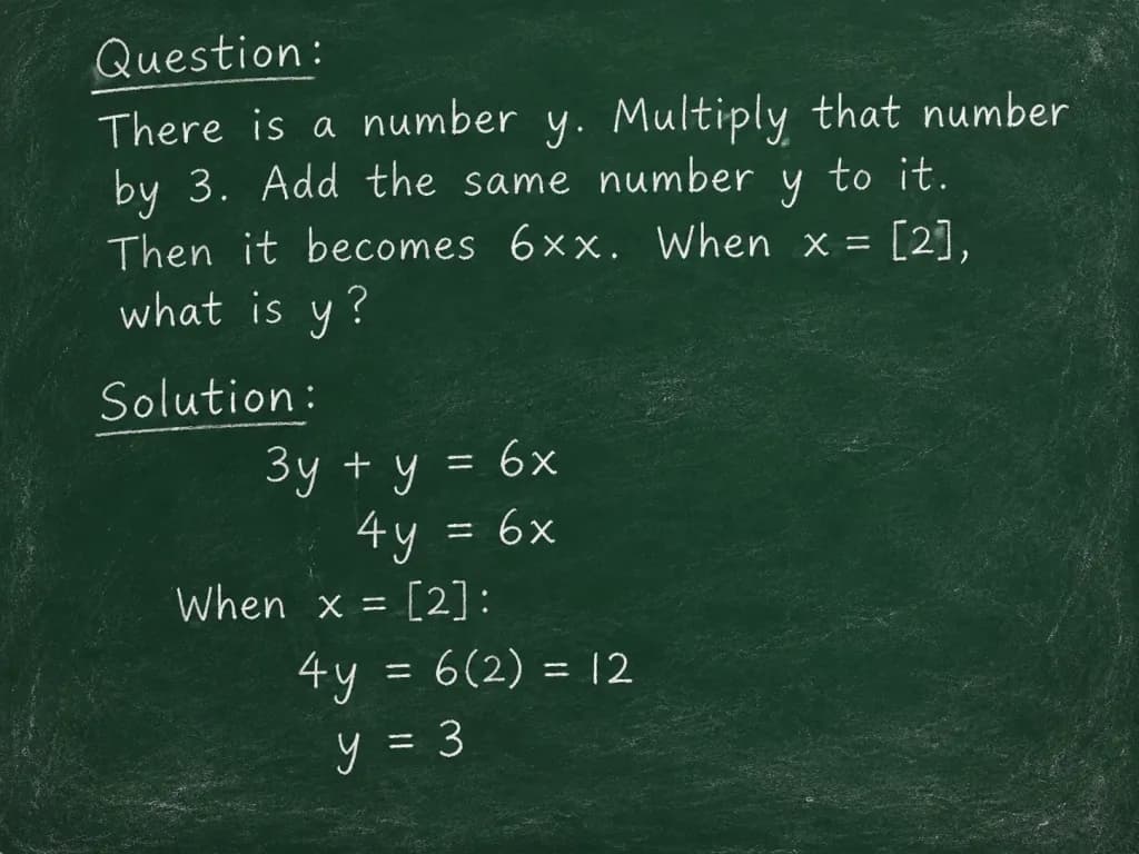 Chalkboard Math Problem and Solution