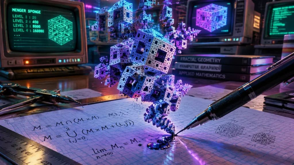 잉크에서 피어나는 3D 수학적 프랙탈