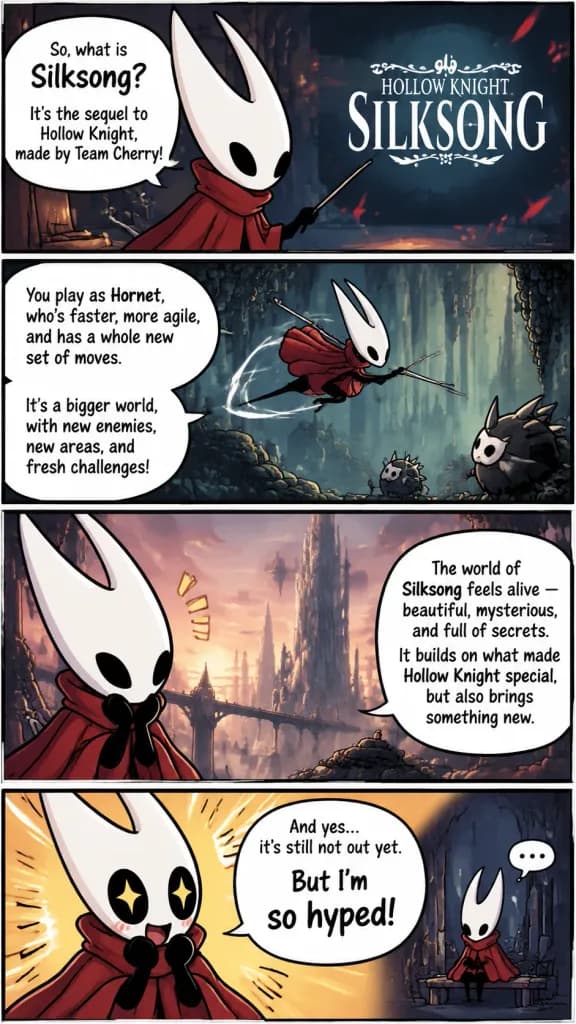 Fumetto a 4 Vignette per Spiegare un Videogioco