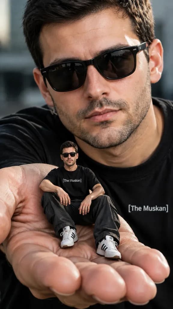 Giant Holding Miniature Self