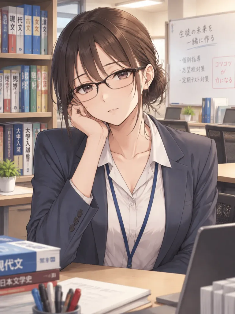 Cram School Manager Character Portrait