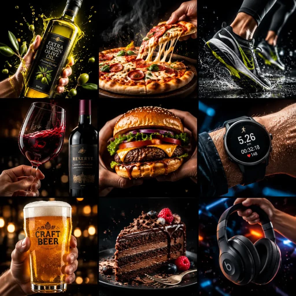 ハイコントラスト商品写真グリッド