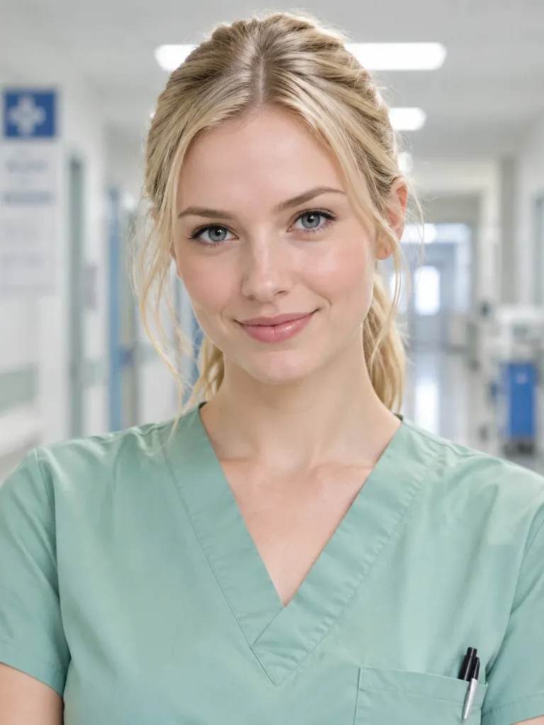 Hospital Nurse Close-Up Portrait