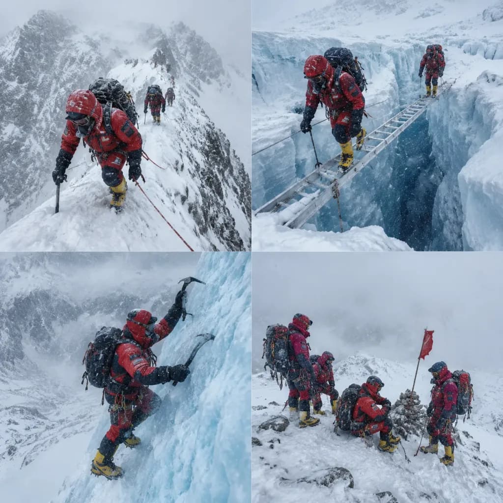 High Altitude Mountaineering Blizzard Collage