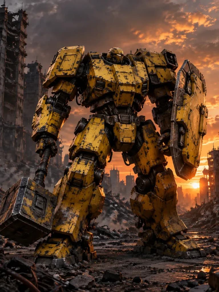 Battle-Damaged Industrial Heavy Mech