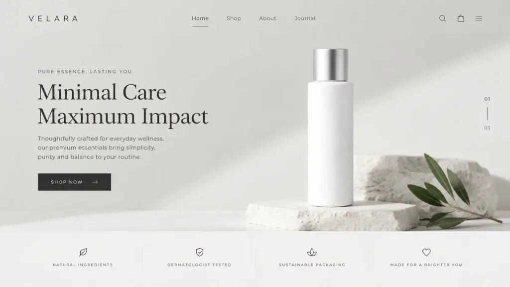 Minimalist Luxury Landing Page Design