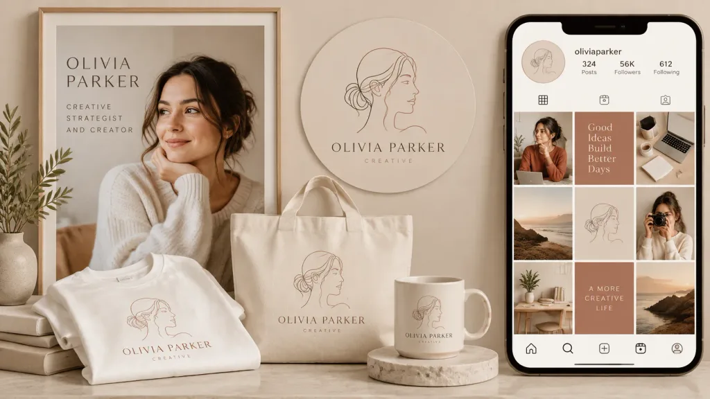 Minimalist Creator Personal Branding Mockup