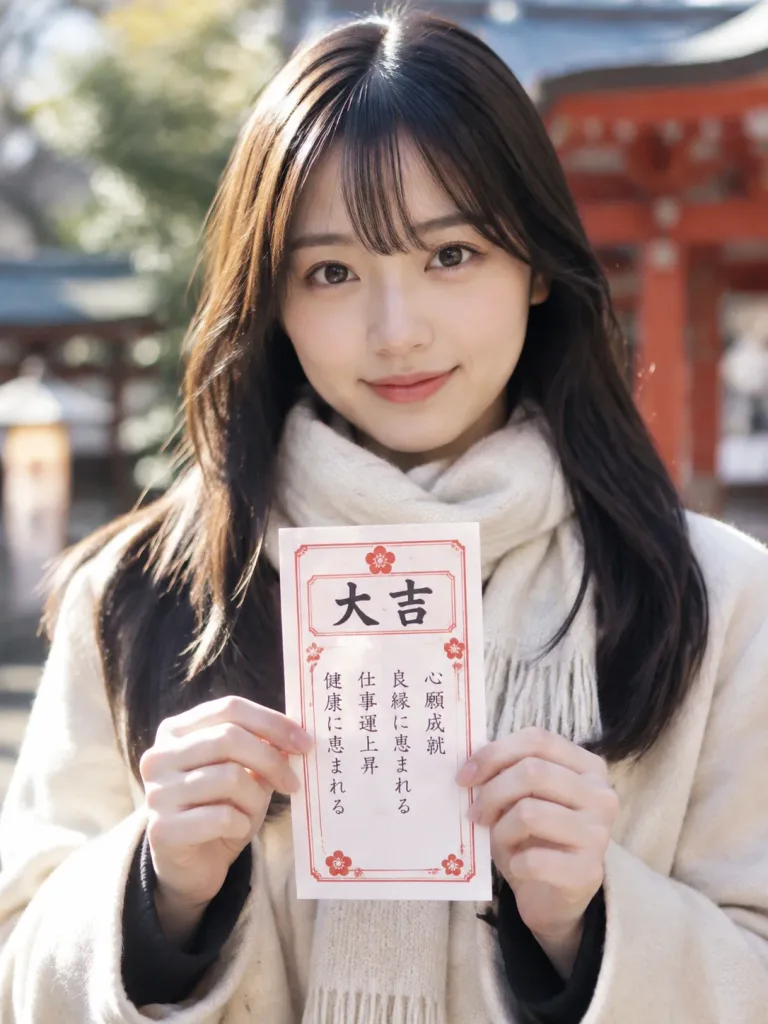 Holding a Custom Japanese Omikuji