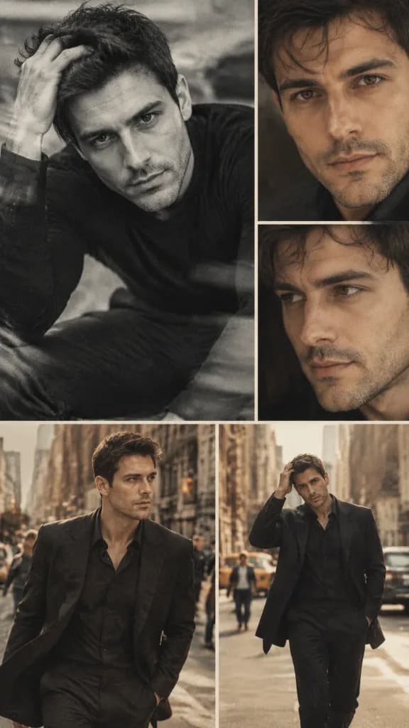 Vintage Men's Fashion Editorial Collage