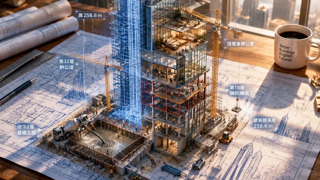 Architectural Blueprint Awakening into Reality