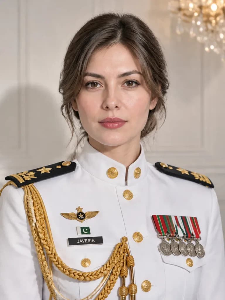 Портрет в Белой Парадной Военной Форме
