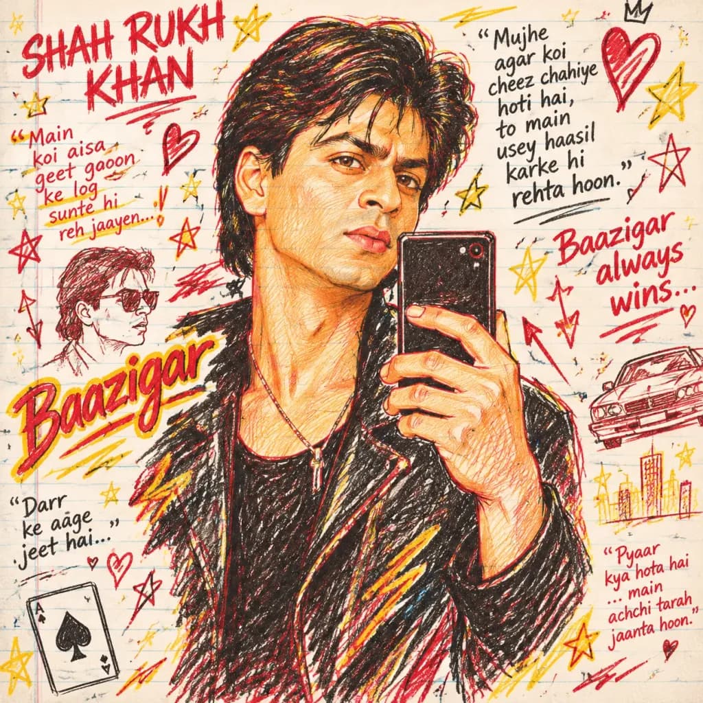 Pop-Art Sketchbook Mirror Selfie Illustration
