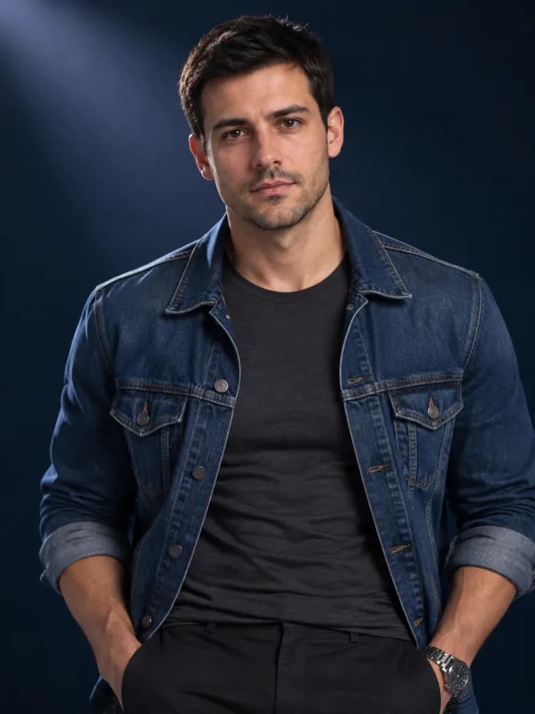 Cinematic Male Studio Portrait