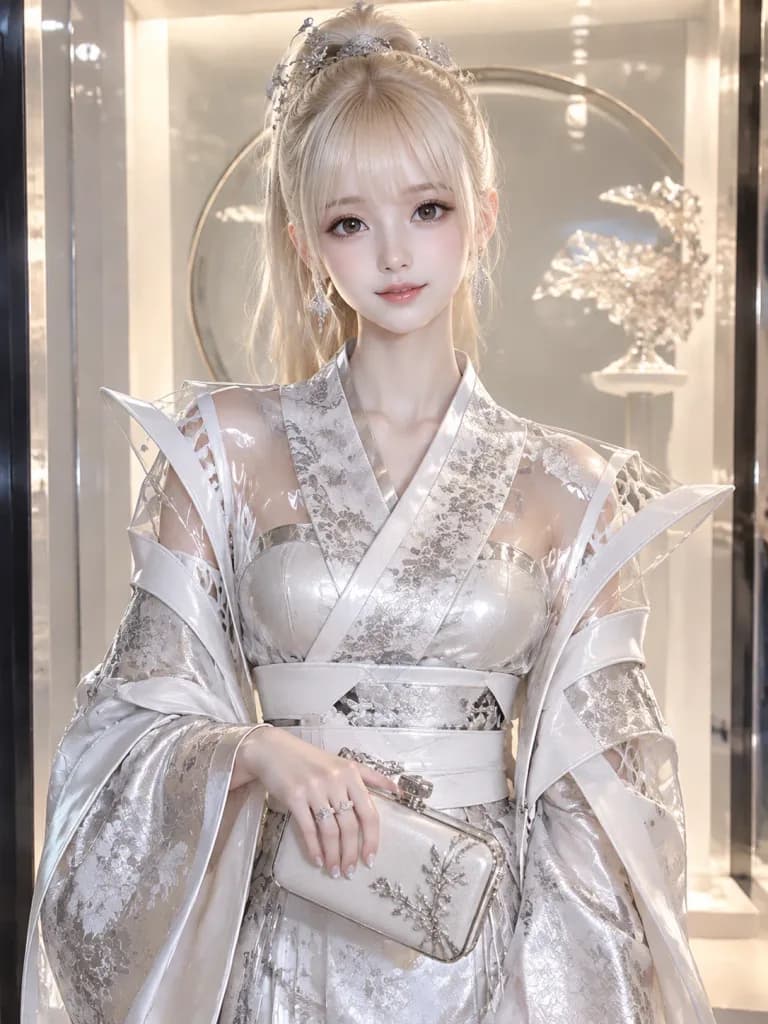 Neo-Kimono Display Window Portrait