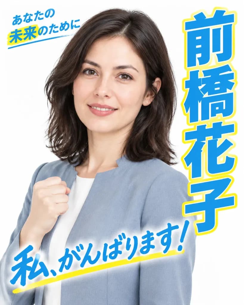 일본 선거 포스터 스타일 인물화