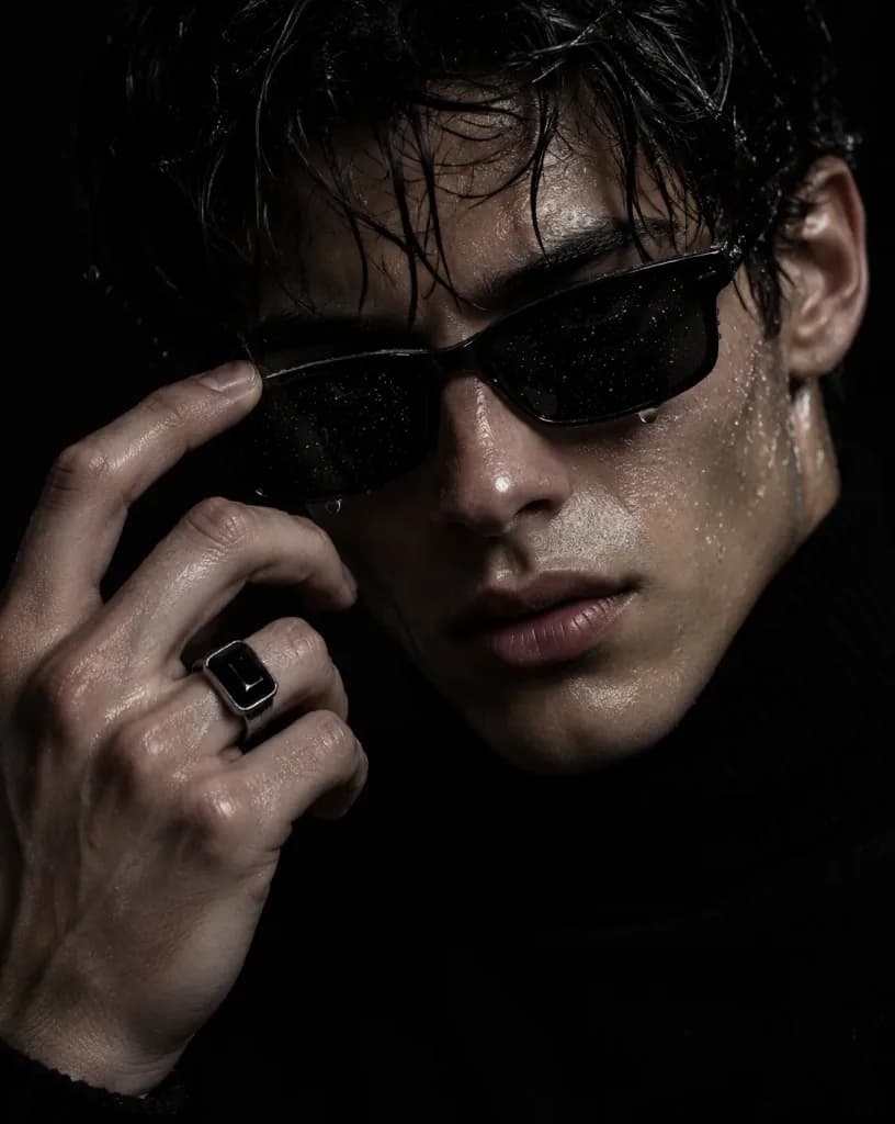 Wet Look High Fashion Portrait