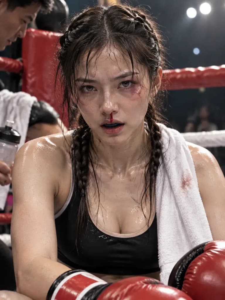 복서의 라운드 휴식 코너 초상화