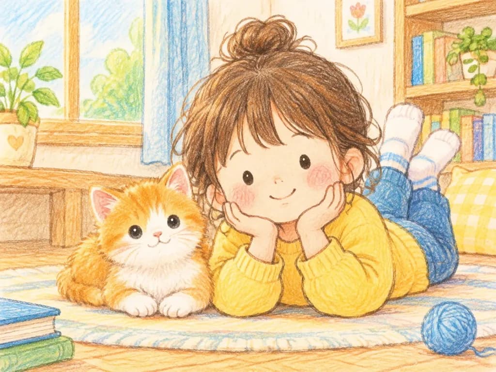Стиль книжной иллюстрации цветными карандашами