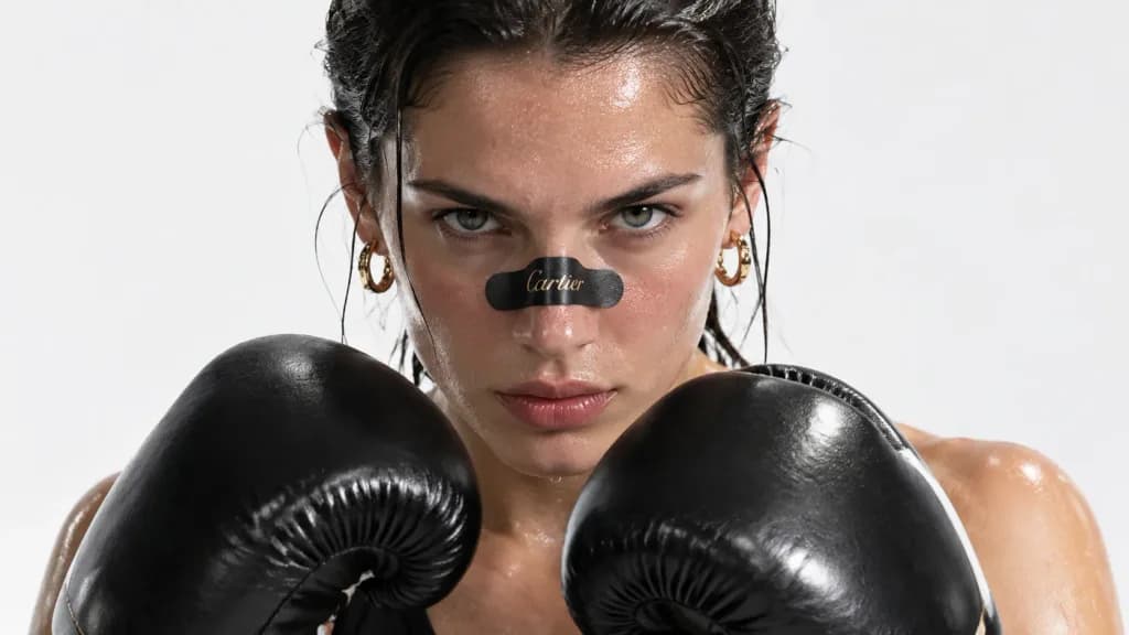 Cinematic Female Boxer Luxury Portrait