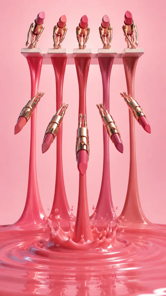 Diving Lipstick Cosmetic Advertising