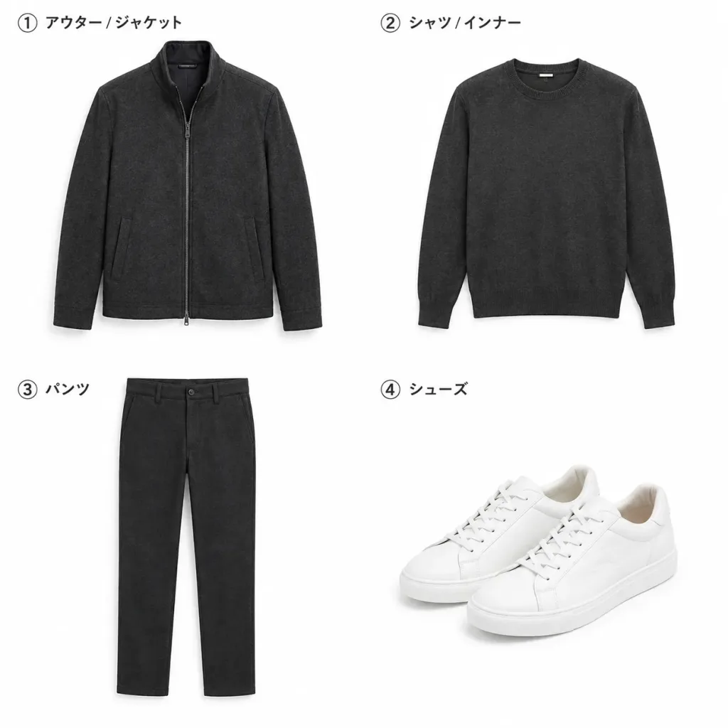 Fashion Catalog Outfit Breakdown Grid