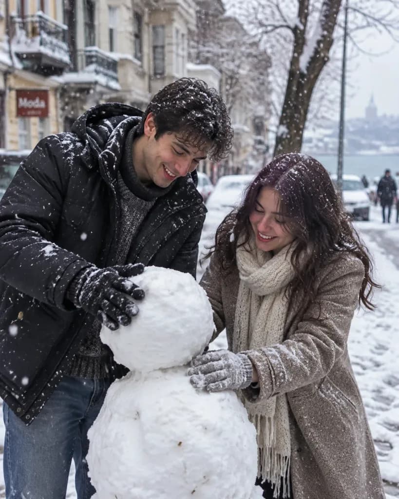 伊斯坦布尔雪中浪漫抓拍