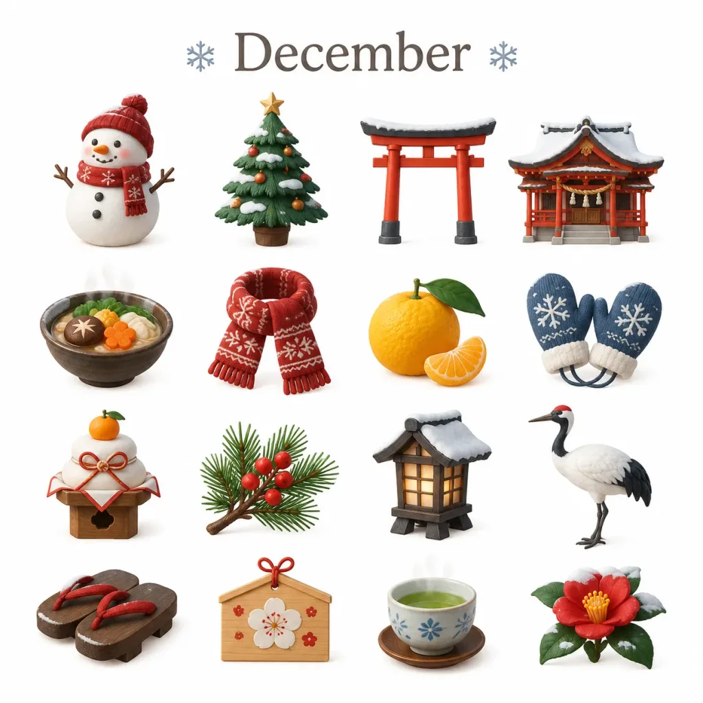 Japanese Seasonal 3D Icon Collection