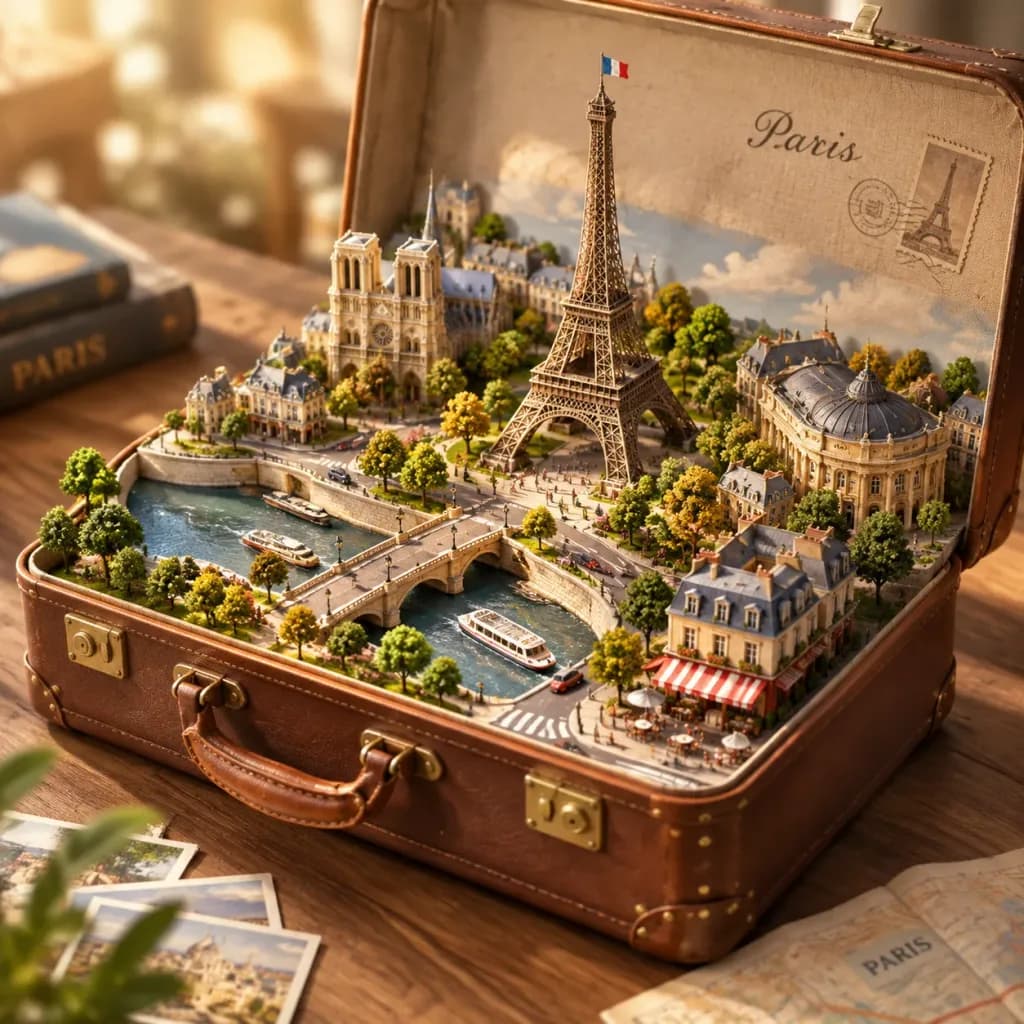 Miniature City Object Diorama