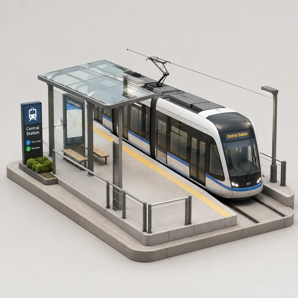 Diorama Isometrik Transit Perkotaan