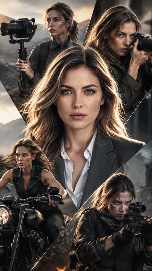 Action Heroine Layered Movie Poster