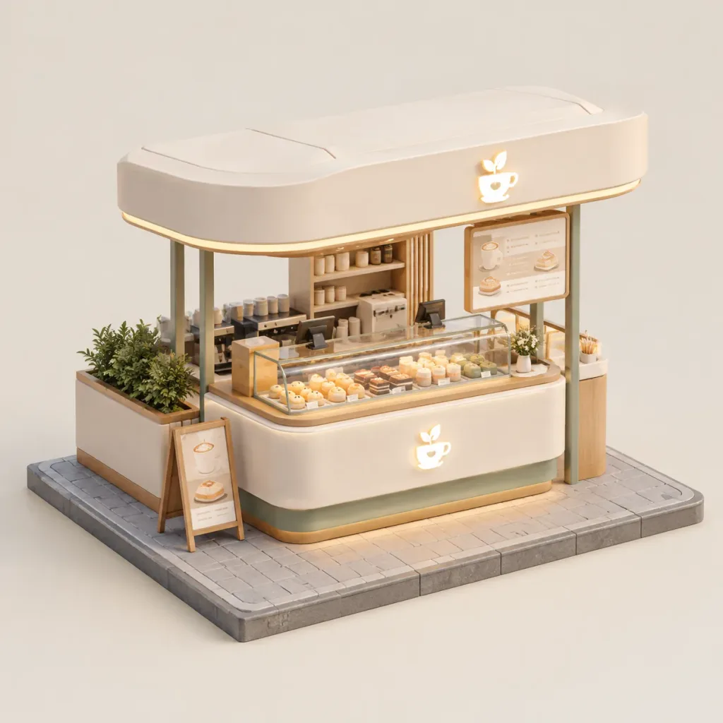 Minimal Isometric Urban Retail Diorama