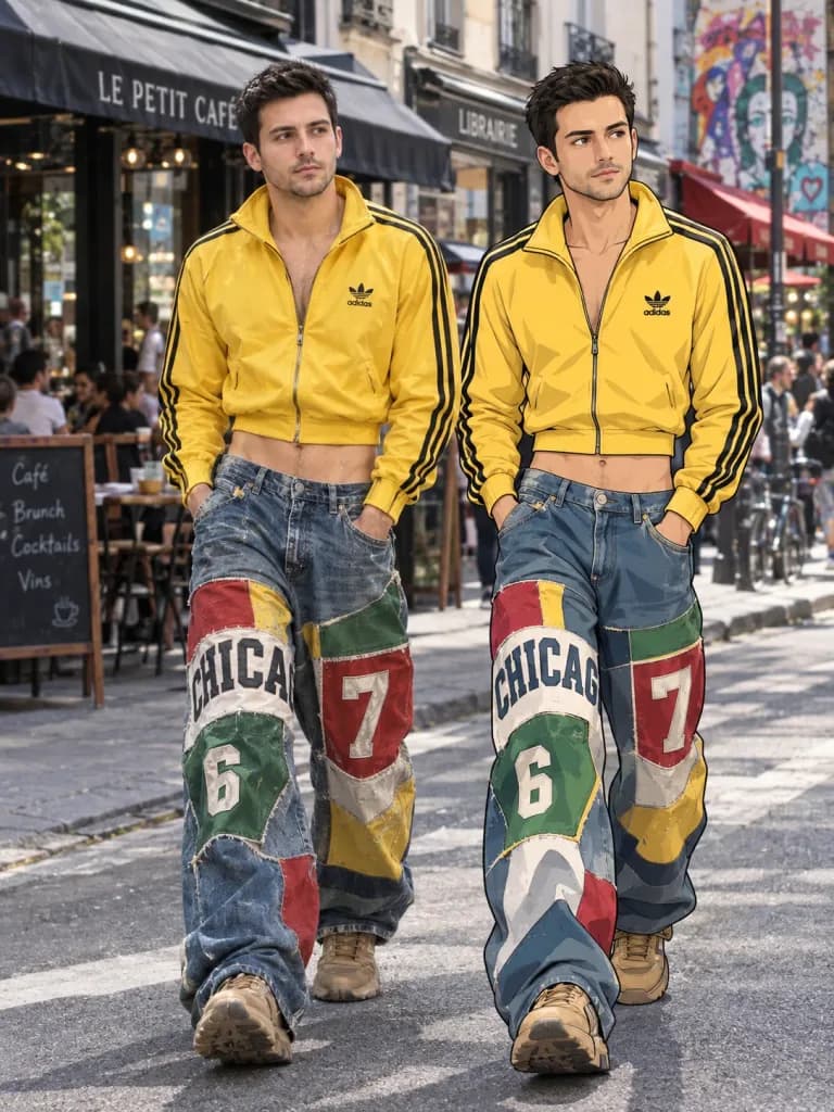 Y2K Mixed Media Street Style with Cartoon Clone
