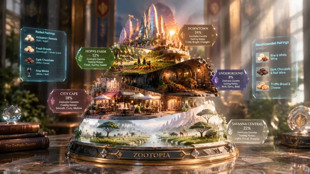 Editorial 3D Miniature Animal City Diorama