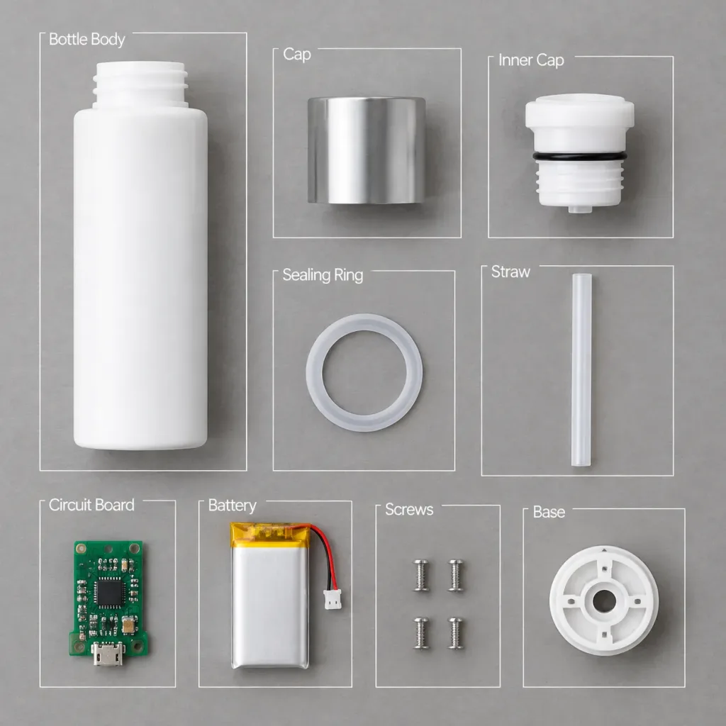 Disassembled Product Knolling Flat Lay