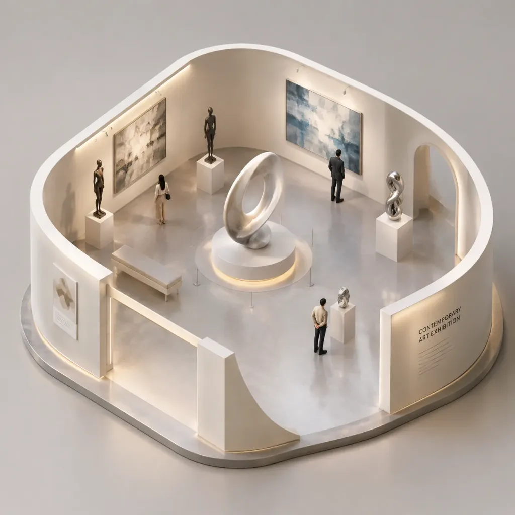 Isometric Exhibition Pod Diorama