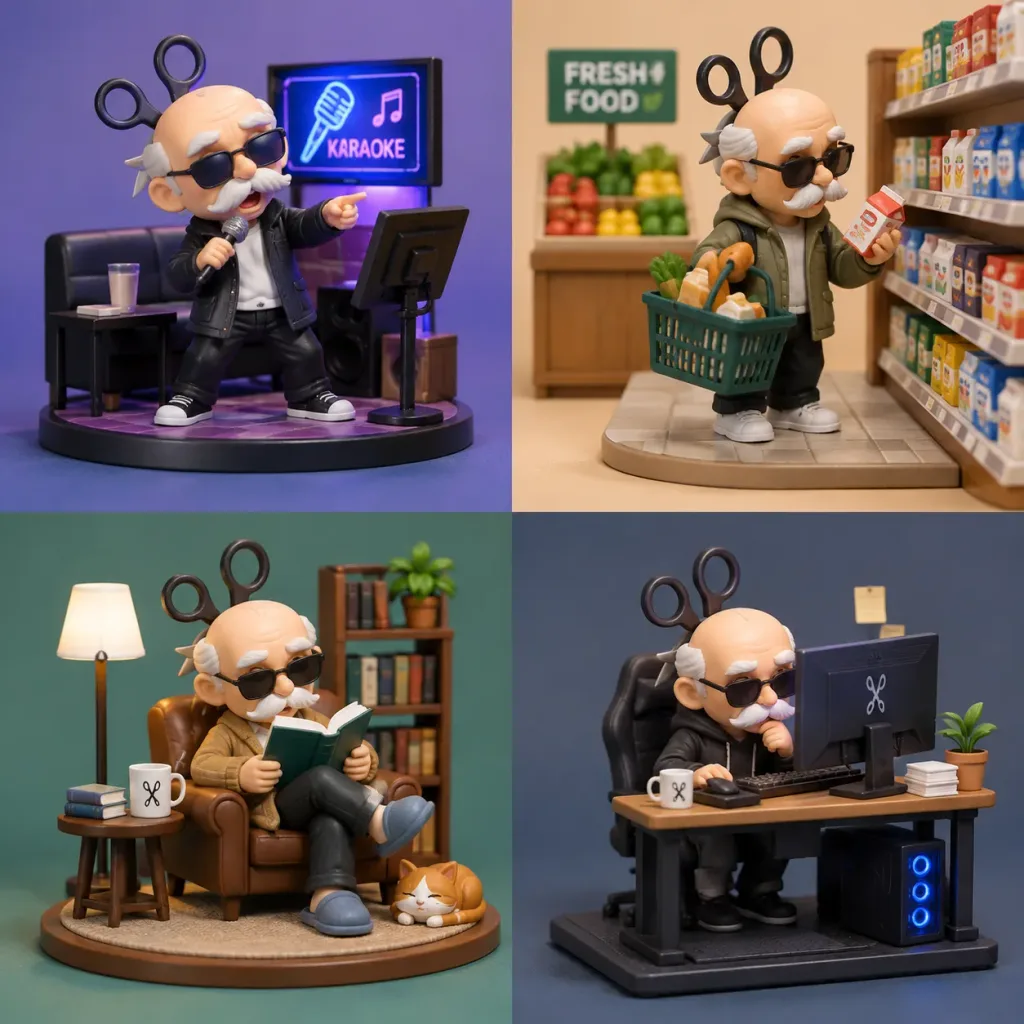 Everyday Life Miniature Figures Grid