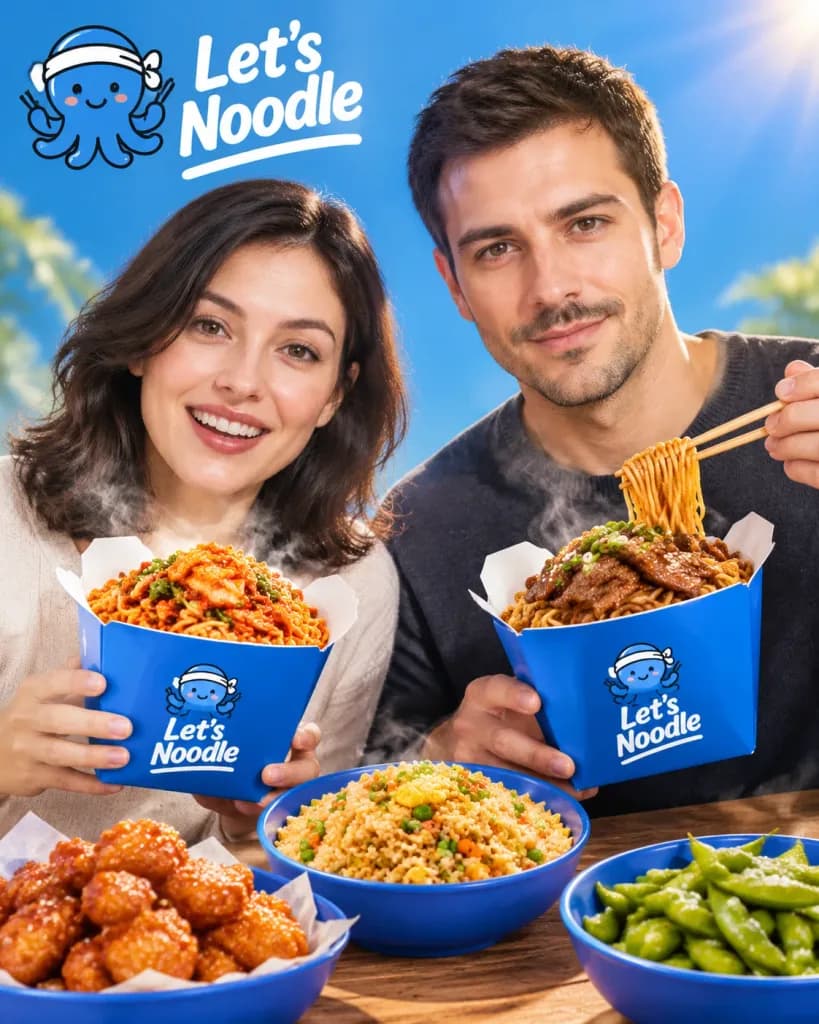 Asian Fusion Noodle Commercial Shoot