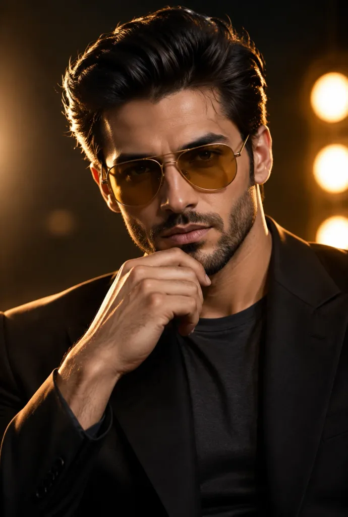 Cinematic High-Contrast Man in Suit