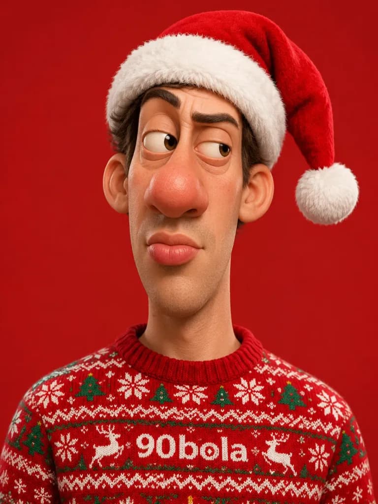 Stylized 3D Festive Caricature Portrait