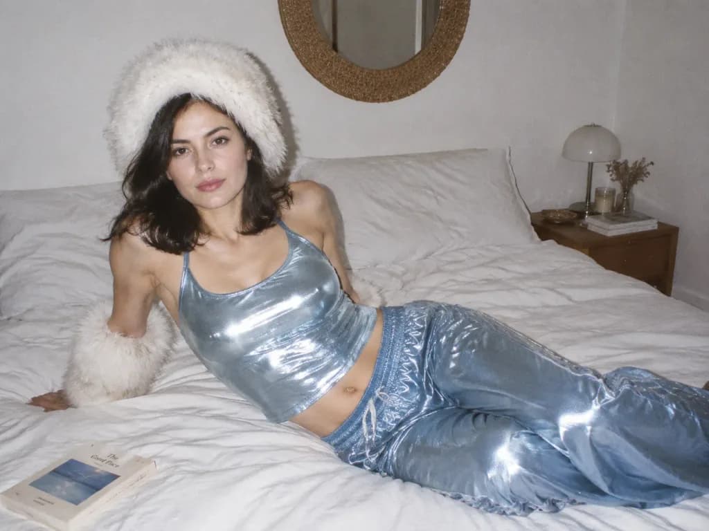 Y2K Flash Bedroom Portrait