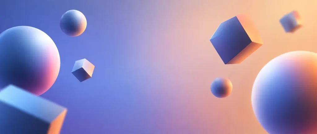 抽象3D幾何形狀領英橫幅
