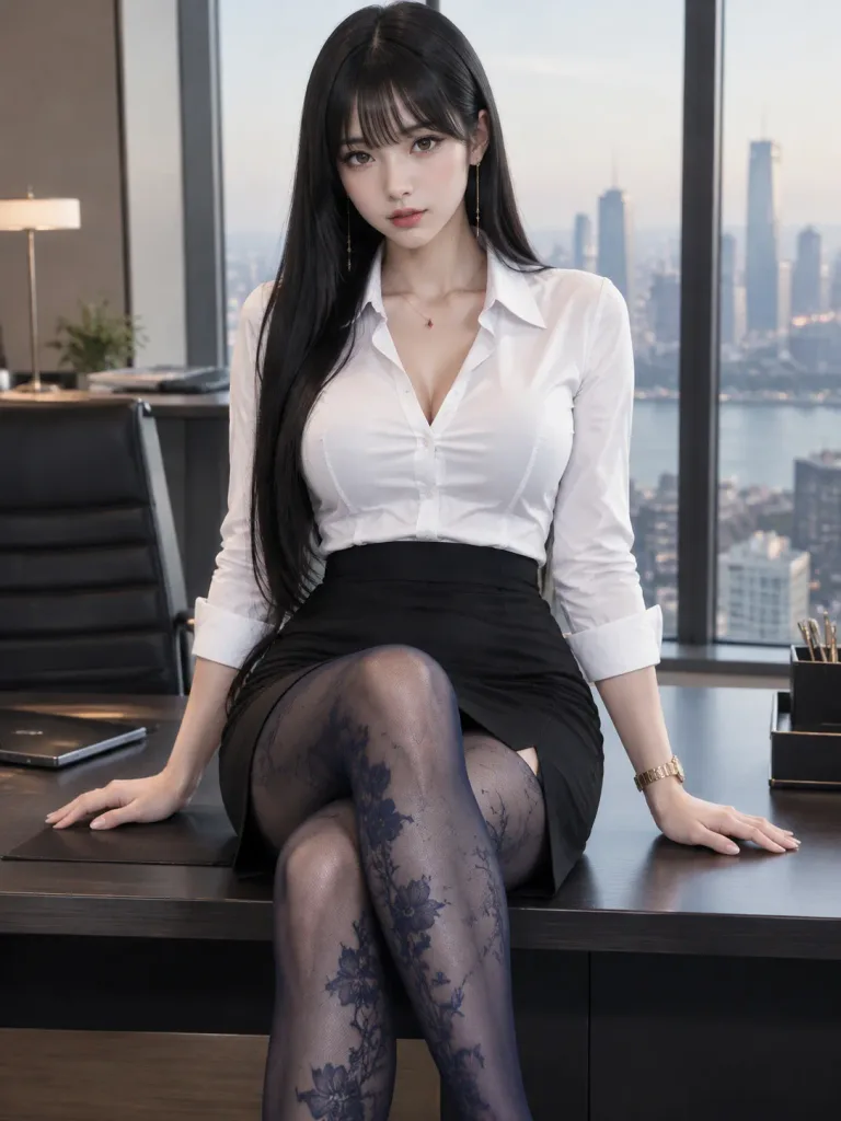 Corporate Office Desk Fashion Portrait