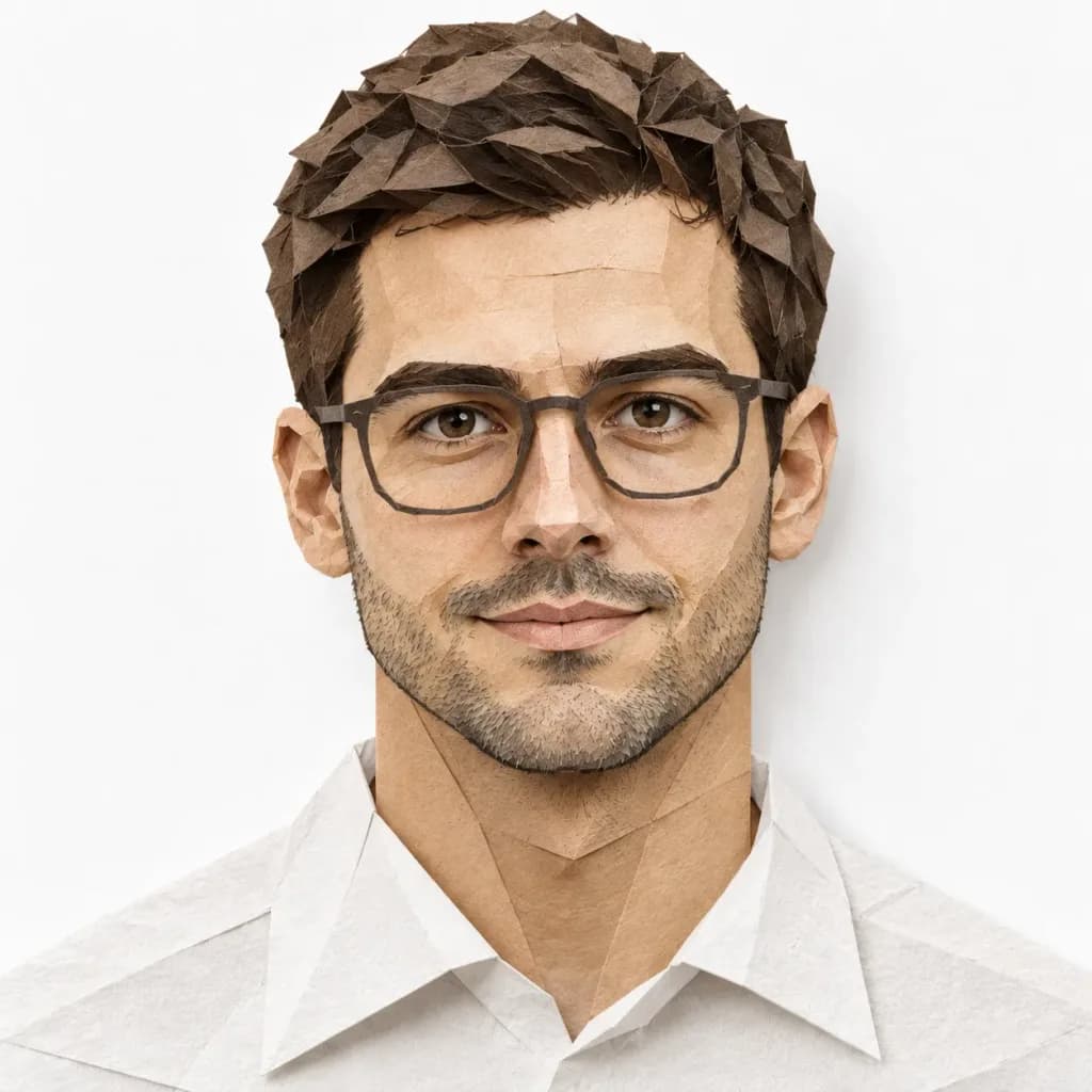 Low-Poly Paper-Craft Custom Portrait
