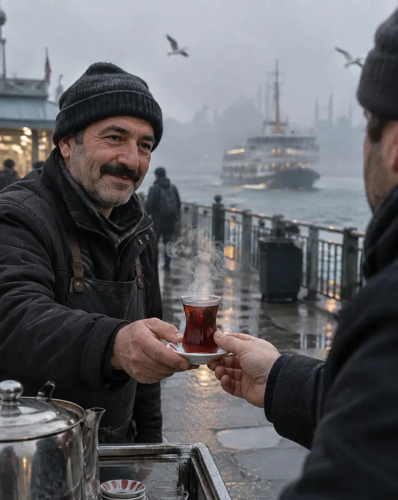 Eminönü Street Vendor Morning Film Still