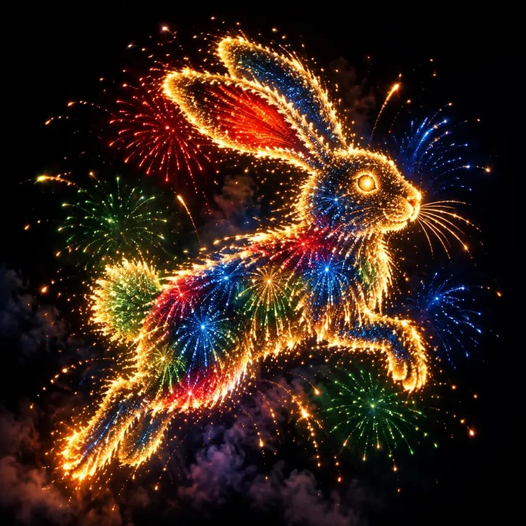 Animal and Plant Fireworks Display