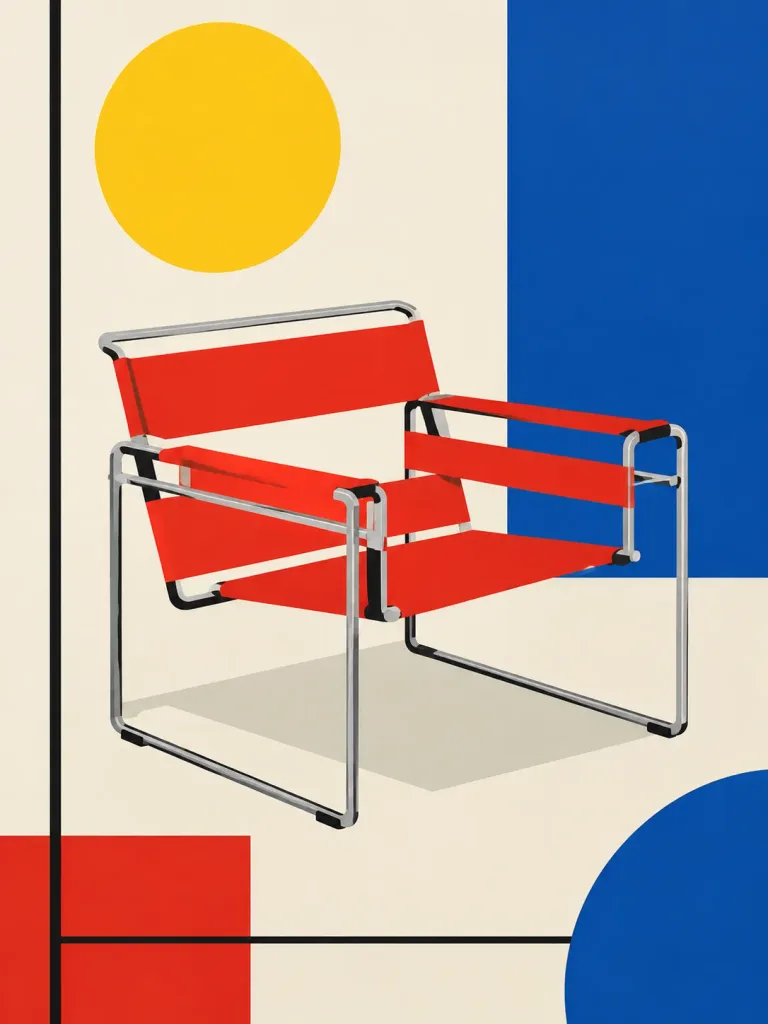 Minimalist Bauhaus Geometric Illustration Template